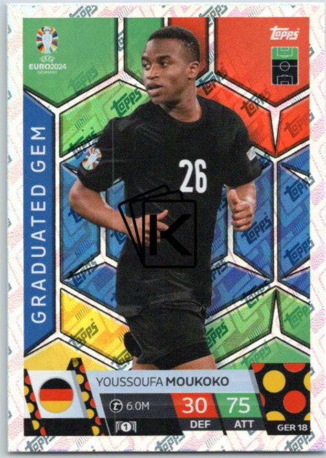 fotbalová karta Topps Match Attax EURO 2024 GER18 Youssoufa Moukoko