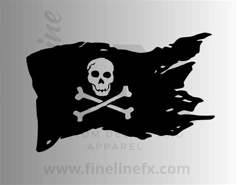 Pirate Flag Skull and Crossbones Vinyl Decal Sticker - Etsy