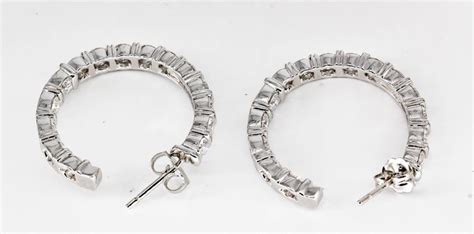 Harry Winston Inside Out Diamond And Platinum Hoop Earrings For Sale At 1stdibs Harry Winston