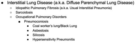 Lecture 10 Restrictive Lung Disease Flashcards Quizlet