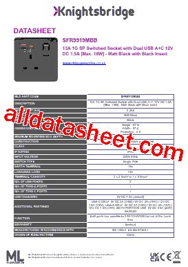 Sfr Mbb Datasheet Pdf Ml Accessories Limited All Rights Reserved