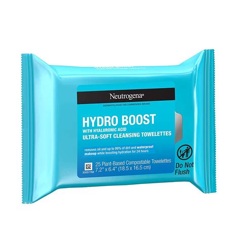 Neutrogena Hydroboost Hyaluronic Acid Makeup Remover Wipes 25 Ct