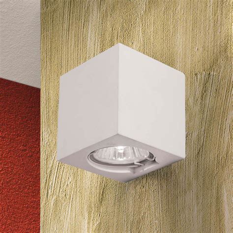 Applique Cube Di Ceramica Bianco Altezza 7 5 Cm Lampade It