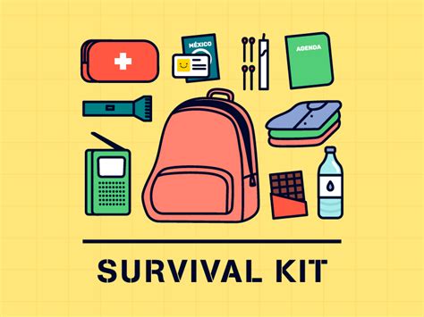 Earthquake Survival Kit by Ariana Sánchez on Dribbble