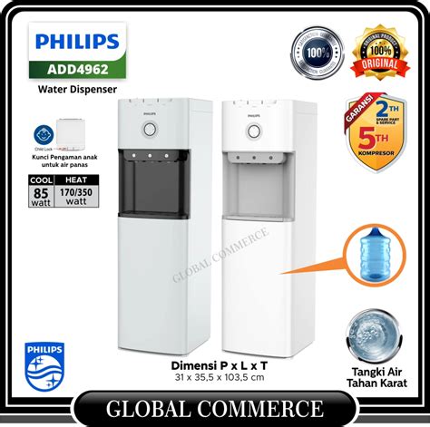 Dispenser Air Philips Add4962 Water Dispenser Galon Bawah Compressor