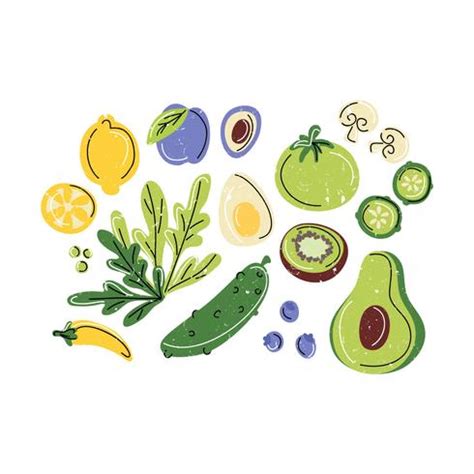 Vector Healthy Food Illustration 517121 Vector Art at Vecteezy