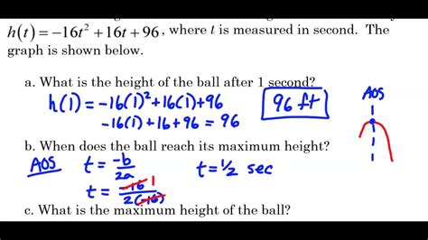 Vertical Projectile Motion Graphing Quadratics Word Problem ...