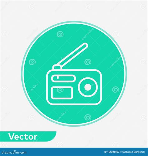 Symbole Par Radio De Signe D Ic Ne De Vecteur Illustration De Vecteur