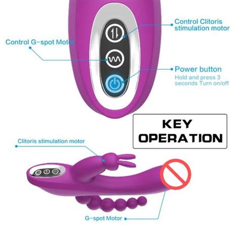 G Spot Dildo Rabbit Vibrator For Women Rechargeable 3 In 1 Anal Vibrators Clitoris Stimulator