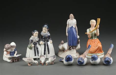 Royal Copenhagen og Bing Grøndahl Samling figurer af porcelæn 11