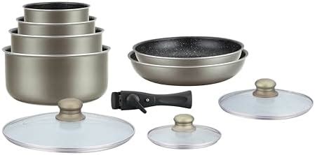 Herzberg Batterie De Cuisine Lot De Casserole Induction Set