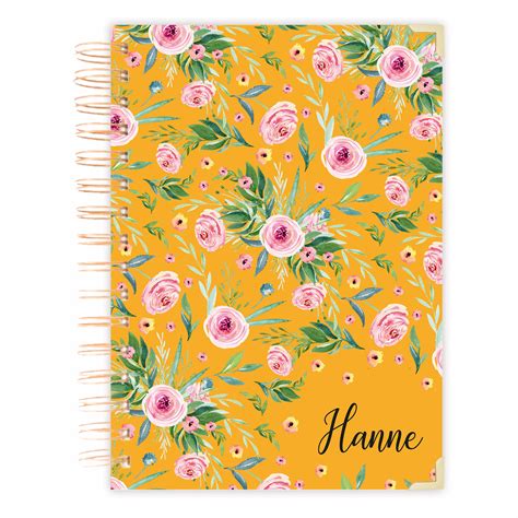 Yellow Floral Notebook - Simply Notebooks