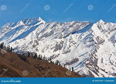 Beautiful Peaks of Himalayas Stock Image - Image of panorama, pine ...