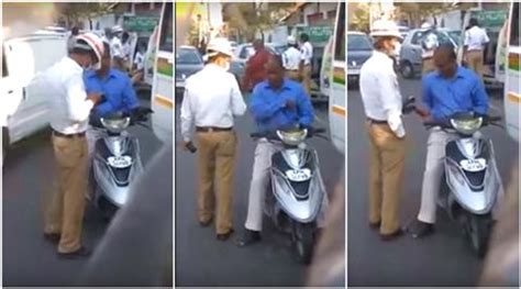 Video Hyderabad Traffic Cop Was Caught Taking Bribe And You Wont