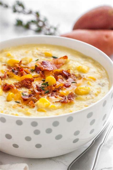 Slow Cooker Corn Chowder With Bacon Plated Cravings