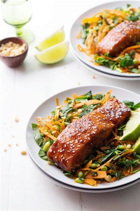 Simple Hoisin Glazed Salmon Recipe Pinch Of Yum