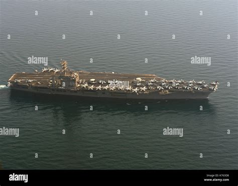 The Aircraft Carrier Uss Nimitz Cvn Transits The Arabian Gulf