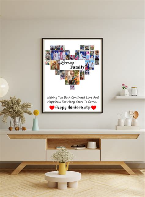 Personalized Photo Collage Frame - Heart Shape Photo Collage Frames ...