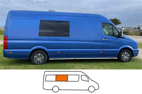 Vw Crafter Lwbxlwb Os Middle Fixed Window In Privacy Tint Vanpimps