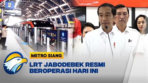 Presiden Joko Widodo Resmikan LRT Jabodebek Di Stasiun Cawang YouTube