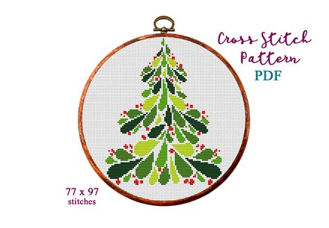 Merry Christmas Cross Stitch Pattern Modern Cross Stitch Etsy