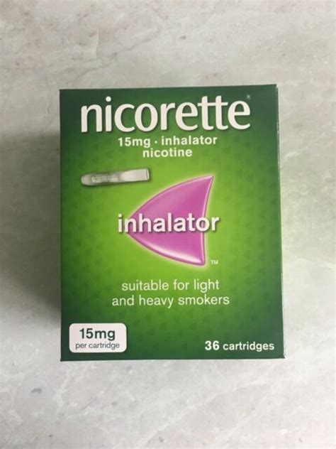 Nicorette 3658036 Inhalator 15mg 36 Cartridges For Sale Online Ebay