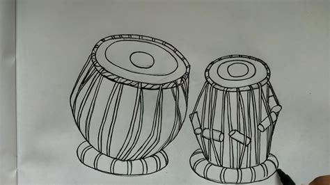 Tabla Drawing For Beginners Step By Step Tabla Drawing Youtube