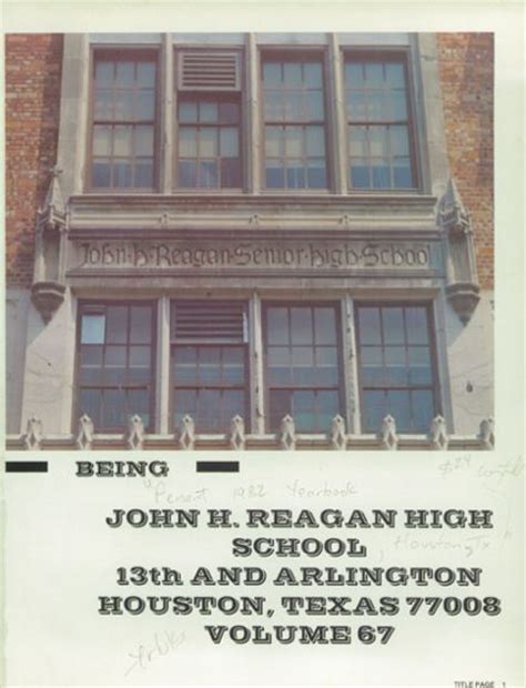 Explore 1982 Reagan High School Yearbook, Houston TX - Classmates