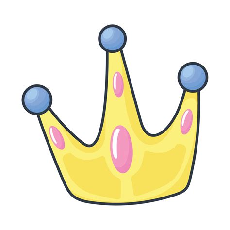 Cute Crown Kawaii Style Vector Art At Vecteezy