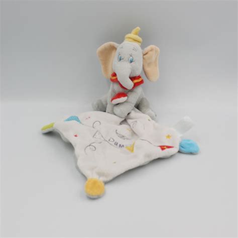 doudou plat éléphant gris Dumbo mouchoir DISNEY NICOTOY