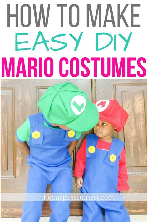 Easy DIY Mario Costume - The Purposeful Nest