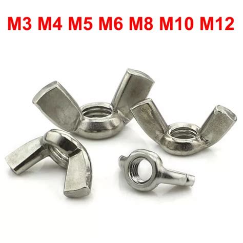 M3 M4 M5 M6 M8 M10 M12 New A2 Stainless Steel Butterfly Nut Wing Nuts