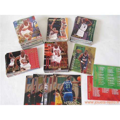 Lot 200 cartes NBA Fleer 95 96 série 2 jouets rétro jeux de société