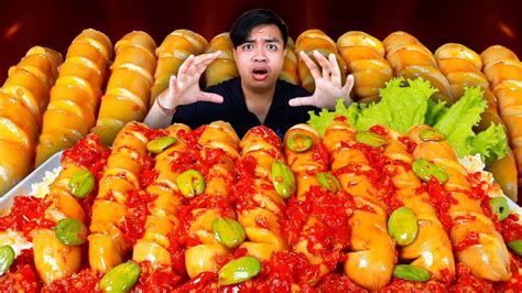 Mukbang Sosis Jumbo Sambal Balado Pete Mercon Nasi Hangat Youtube