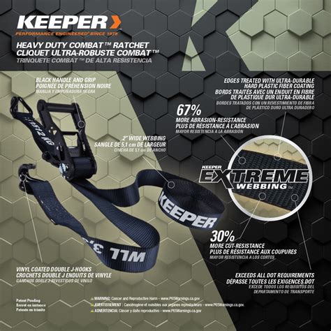 Keeper Extreme Webbing Combat Ratchet Tie Down Ft X In Lbs