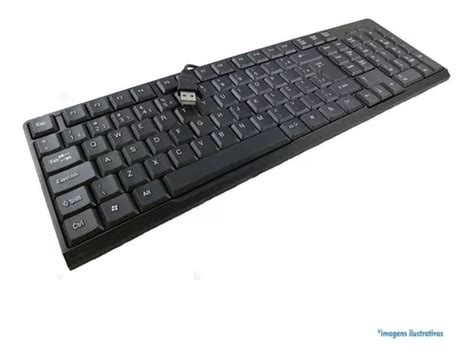 Teclado Abnt Preto Usb Teclas Silenciosas Parcelamento Sem Juros