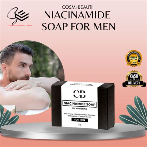 Cosmi Beautii Niacinamide Soap Cb Soap 10x Whitening For Mens Face Body Protects Against