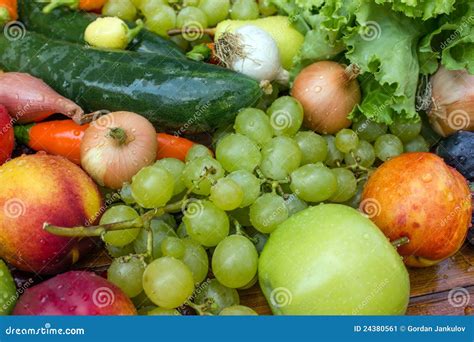 Organic Fruits And Vegetables Stock Image - Image: 24380561