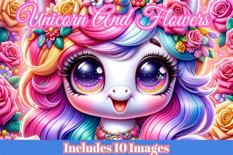 Unicorn And Flower Graphics Graphic By Belux Business Brand Creative