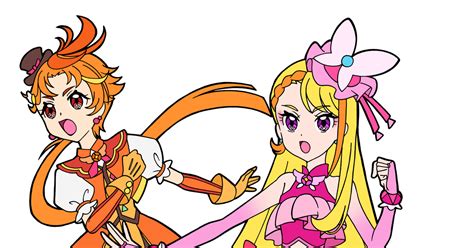 Cure Wing Cure Butterfly Soaring Sky Precure キュアウィングandキュアバタフライ Pixiv