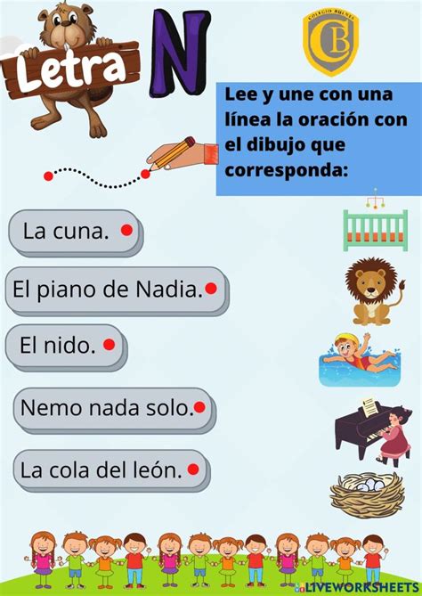 Oraciones Con Letra N Worksheet