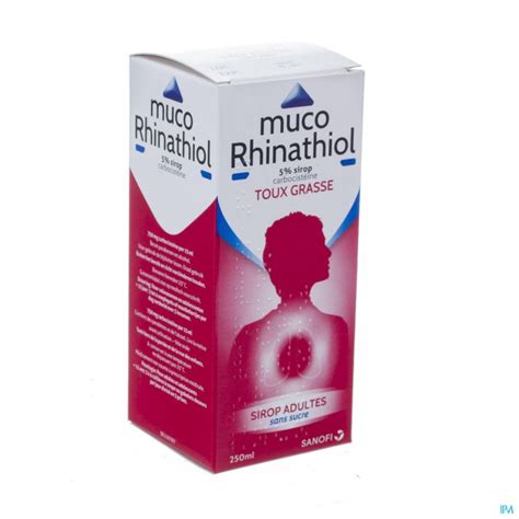 Muco Rhinathiol 5 Sirop Adulte Sans Sucre 250 Ml Sirops Pharmacodel Votre Pharmacie En Ligne