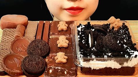 Asmr Mukbang I Chocolate Desserts Oreo Cake Ice Cream Snacks Eating