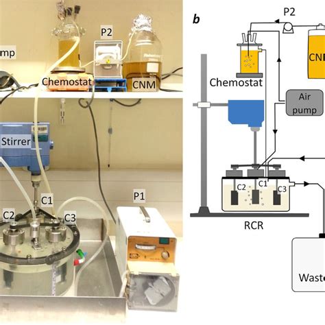 Photograph A And Schematic B Of The Rotating Fluid Reactor Download Scientific Diagram