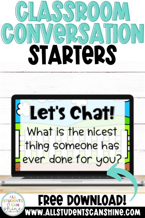 Free Classroom Conversation Starters Artofit