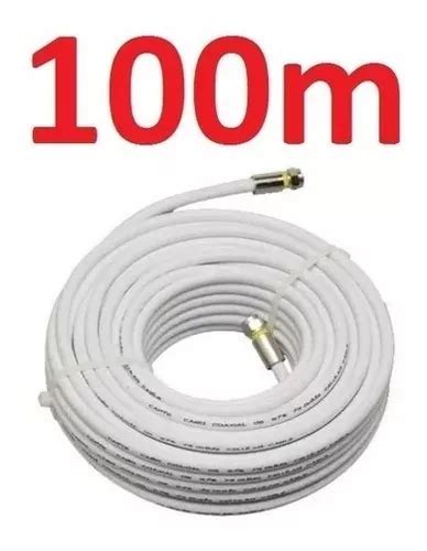 Cabo Coaxial Antena Digital Sky Parabolica Net 100m Montado