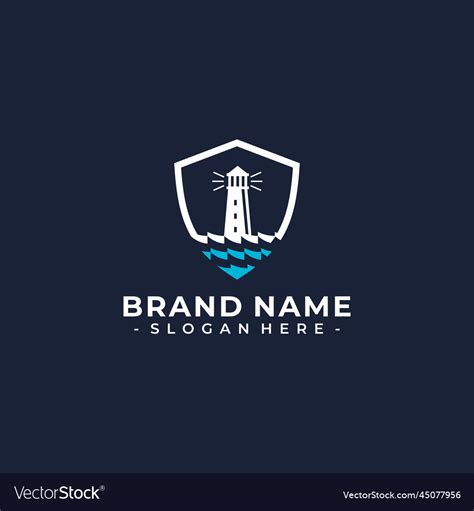 Abstract Lighthouse Logo Design Royalty Free Vector Image