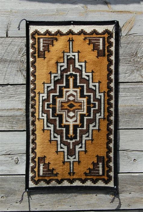 70s NAVAJO RUG Native American Indian Blanket Navaho Textile GLENBHA