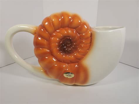 Vintage Seymour Mann Inc Shell Teapot Ceramic Htf Etsy