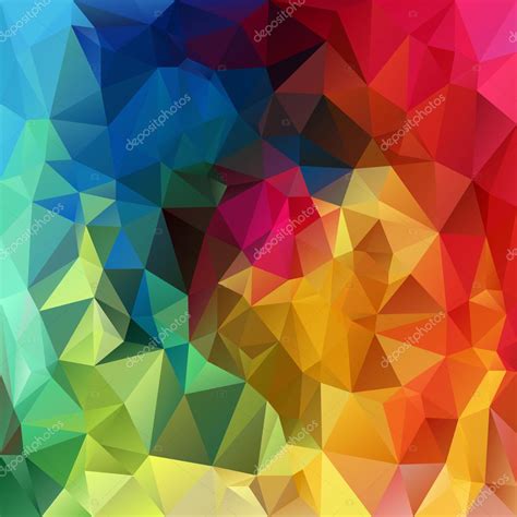 Fondo Poligonal Vectorial Dise O Triangular En Colores Del Espectro